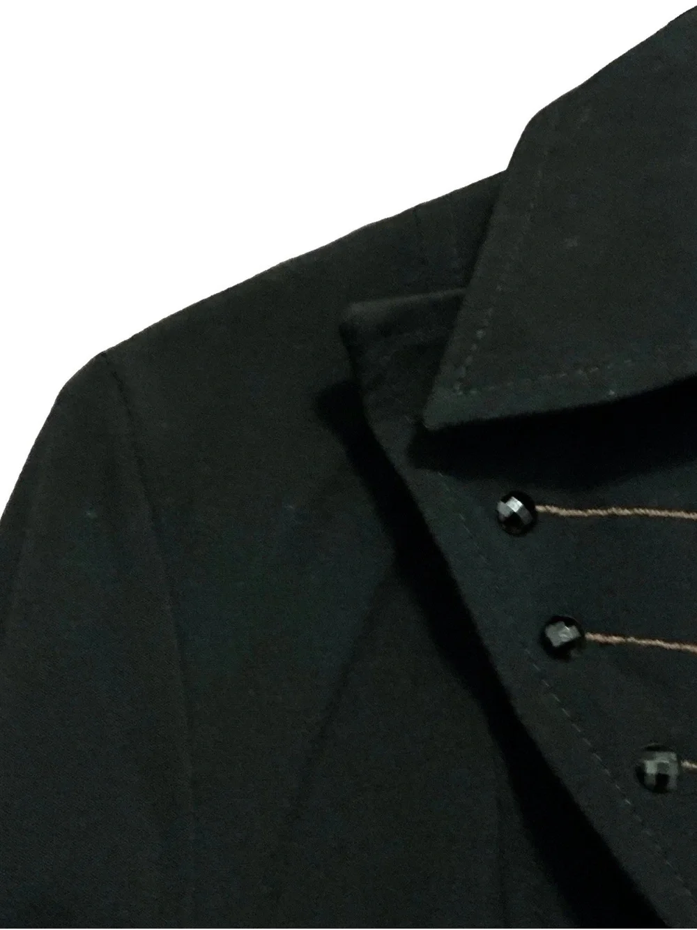 Vintage Kadin Trench Coat Womens 12 Black Goth Matrix Lightweight Long Jacket - Picture 4 of 8